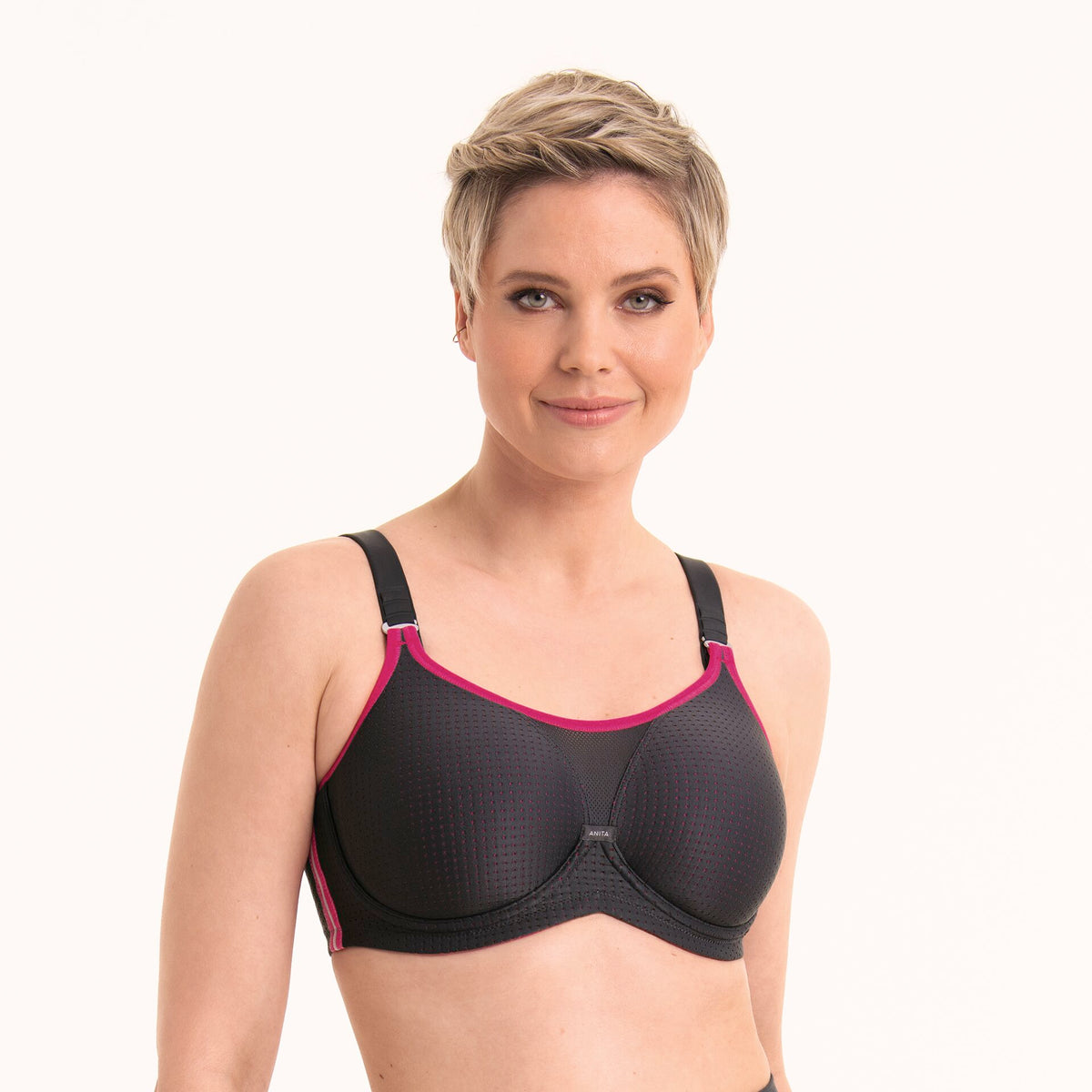 Sport-BH mit Bügel performance wireX 5599anthrazit/pink