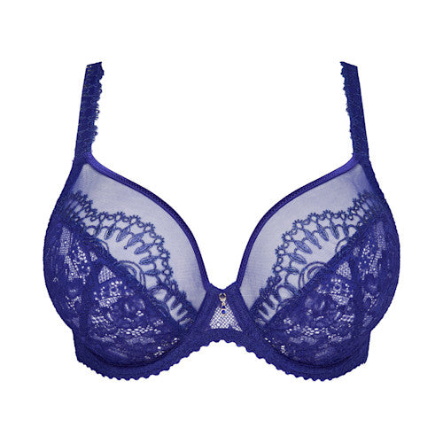 PrimaDonna Shimla Plunge-BH 0163584 – tiefes Dekolleté – Cups C–G – crazy blue