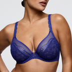 PrimaDonna Shimla Plunge-BH 0163584 – tiefes Dekolleté – Cups C–G – crazy blue