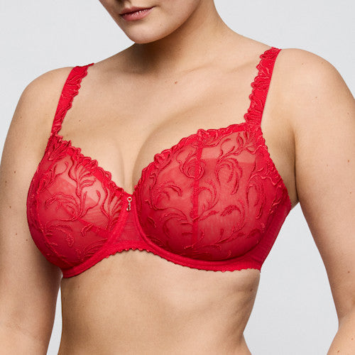 PrimaDonna Solisse Balconette-BH 0163642 – vertikale Naht – Cups C–G – true red
