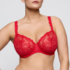 PrimaDonna Solisse Balconette-BH 0163642 – vertikale Naht – Cups C–G – true red