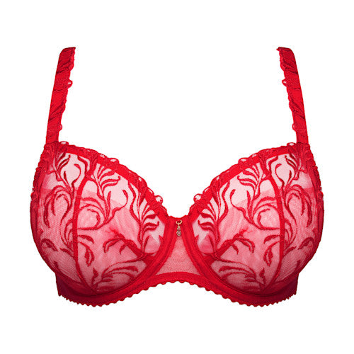 PrimaDonna Solisse Balconette-BH 0163642 – vertikale Naht – Cups C–G – true red