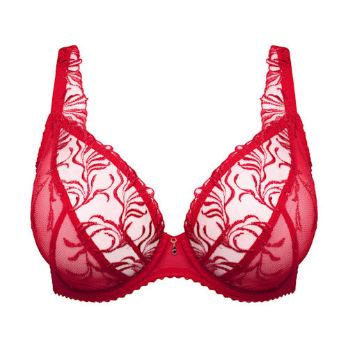 PrimaDonna Solisse Plunge-BH 0163644 – tiefes Dekolleté – Cups C–G – true red